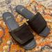 J. Crew Shoes | J. Crew Black Canvas Leather Lining Sandals 7.5 | Color: Black | Size: 7.5