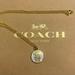 Coach Jewelry | Coach White & Lime Green Heritage Pendant .925 Sterling Silver Necklace | Color: Gold/Green | Size: 18” In Length