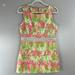 Lilly Pulitzer Dresses | Lily Pulitzer Party Animals Print ( Vintage ) Green And Pink Mini Dress | Color: Green/Pink | Size: 10