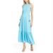 Anthropologie Dresses | Anthropologie Dolan Smocked Bodice Maxi Dress Ruffle Blue Aqua Size Xl Nwt $248 | Color: Blue | Size: Xl