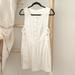 Free People Dresses | Free People Off-White Linen Dress With Criss-Cross Side Cutouts | Color: Cream/White | Size: M