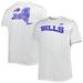 Men's Fanatics Branded White Buffalo Bills Big & Tall Hometown Collection Hot Shot T-Shirt