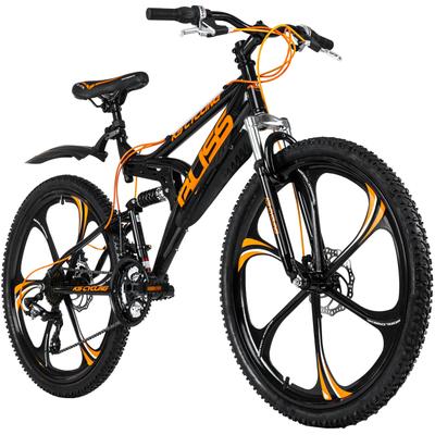 Mountainbike KS CYCLING "Bliss" Gr. 47, schwarz (schwarz, schwarz), Fahrräder, 47cm, 26 Zoll (66,04cm), für Herren, Kettenschaltung