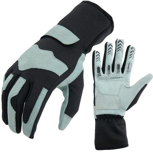 Karthandschuhe PROANTI Handschuhe Gr. L, grau (grau, schwarz) Motorradhandschuhe Gokart Karthandschuhe