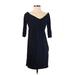 Jasmine Di Milo Casual Dress: Black Solid Dresses - Women's Size 2
