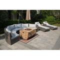 Sol 72 Outdoor™ Kenna Wicker/Rattan 8 - Person Seating Group w/ Cushions Synthetic Wicker/All - Weather Wicker/Wicker/Rattan in Brown/Gray | Wayfair
