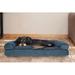 FurHaven Faux Fleece & Chenille Soft Woven Pillow Sofa Pet Bed Polyester/Synthetic Material in Blue | 30 H x 20 W x 6 D in | Wayfair 25303225