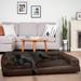 FurHaven Plush & Suede Full Support Orthopedic Sofa Dog Bed Metal in Brown | 9.5 H x 53 W x 40 D in | Wayfair 55636081