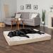FurHaven Ultra Plush Deluxe Full Support Solid Orthopedic Dog Bed Metal in White/Brown | 5 H x 53 W x 40 D in | Wayfair 36635083