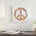 East Urban Home 'Peace Sign' Graphic Art on Wrapped Canvas Canvas, Cotton in Blue/Pink/White | 18 H x 18 W x 1.5 D in | Wayfair