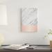 East Urban Home 'Carrara Marble w/ Pink' Graphic Art Print on Canvas, Cotton in Gray/Pink/White | 26 H x 18 W x 1.5 D in | Wayfair