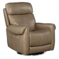 Hooker Furniture RC 35.5" Wide Genuine Leather Power Swivel Standard Recliner in Brown/Gray | 44 H x 35.5 W x 40.5 D in | Wayfair RC600-PHSZ-080