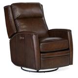 Hooker Furniture RC 28.75" Wide Genuine Leather Power Club Recliner in Black/Brown | 41.25 H x 28.75 W x 41.25 D in | Wayfair RC251-PSWGL-087