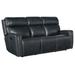 Hooker Furniture MS 80.5" Genuine Leather Square Arm Reclining Sofa in Black/Brown | 41.5 H x 80.5 W x 41.5 D in | Wayfair SS704-PHZ3C-049