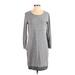 Artisan NY Casual Dress - Sweater Dress: Gray Marled Dresses - Women's Size Small