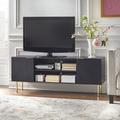 Mercer41 Jarlyn TV Stand for TVs up to 65" Wood in Black | Wayfair 190F5FD0FF324B1FA9D599EC328C00BC