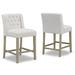 Darby Home Co Reia Bar & Counter Stool Wood/Upholstered in Gray/Brown | 37 H x 19 W x 21 D in | Wayfair ONAW3584 42861972