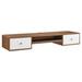 Transmit 60" Wall Mount Wood Office Desk by Modway Wood in Brown/White | 9.5 H x 60 W x 15.5 D in | Wayfair EEI-5864-WAL-WHI