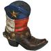 Millwood Pines Esliabeth Worn Texas Flag Boot Standing Figurine Resin in Blue/Brown/Red | 4.25 H x 4 W x 2 D in | Wayfair