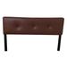 Ebern Designs Taryiah Solid Wood Panel Headboard Faux Leather/Upholstered in Brown | 36 H x 72 W in | Wayfair FE2B99C3FA704E9BBA943982C3C92407