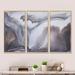 Wrought Studio™ Black & White Marble II - Modern Framed Canvas Wall Art Set Of 3 Canvas, Wood in Gray/White | 32 H x 48 W x 1 D in | Wayfair