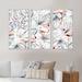 Bay Isle Home™ Flamingo & Tropical Leaves On White - Patterned Framed Canvas Wall Art Set Of 3 Canvas, Wood in Gray/Pink | 20 H x 12 W in | Wayfair