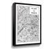 17 Stories Inverted Paris Map - Graphic Art on Canvas Canvas, Wood in White | 36 H x 24 W x 2 D in | Wayfair 3F445DD5A9C84D40871271093CEED5EA