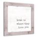 Trinx Home Is Where They Love You - Picture Frame Painting Plastic/Acrylic in White | 16 H x 16 W x 0.75 D in | Wayfair