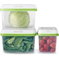 Prep & Savour Produce Saver Containers For Refrigerator w/ Lids For Food Storage, Dishwasher Safe Plastic in Green | 6 H x 9 W x 7 D in | Wayfair