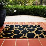 Matterly Resisal Stone Walk 34 in. x 22 in. Indoor/Outdoor Door Mat Synthetics in Black/Brown | 34 H x 22 W x 0.312 D in | Wayfair 20912280023