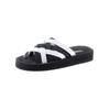 Badepantolette SIEBI`S, Gr. 38, schwarz-weiß (schwarz, weiß), Synthetik, sportlich, Schuhe Pantolette