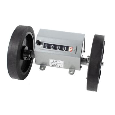 Rolling Wheel 5 Digit Mechanical Length Yard Counter Gray - Black, Gray