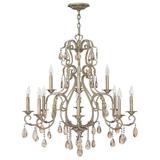 Hinkley Carlton 35" Wide Silver Leaf 12-Light Chandelier