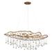 Chandelier Laguna-Eight Light Linear-Burnished Gold