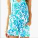 Lilly Pulitzer Dresses | Lilly Pulitzer Tybee Sleeveless Romper -- Resort White In Pinch Sz. Xs. Euc | Color: Blue/Green | Size: Xs