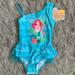 Disney Swim | Disney The Little Mermaid Ariel One Piece Bathing Suit | Color: Blue | Size: 4tg