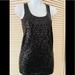 J. Crew Tops | J Crew Nwt Black Tank Top Sequined All Cotton/Modal/Linen Combo Sparkly Stretch | Color: Black/Tan | Size: Xxs