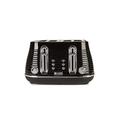 Haden Devon Black Toaster 4 Slice - Dual Control Browning Settings - 4 Slice Toaster with Wide Slots - Black Toaster with Defrost, Reheat And Cancel Settings - 3000W