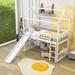 Harper Orchard Twin Size Wooden House Loft Bed w/ Slide in White | 94 H x 41.8 W x 79.5 D in | Wayfair F0A963FC6ECC453695C97F8B29B98488