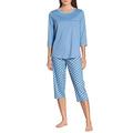 Calida Damen Sweet Dreams Pyjamaset, Allure Blue, 44-46