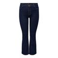 ONLY CARMAKOMA Damen Carsally Hw Flared Dnm Bj370 Noos Jeans, Dark Blue Denim, 50W / 32L EU