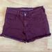 American Eagle Outfitters Shorts | American Eagle Outfitters (Aeo) Maroon Jeans Shorts Midi Super Stretch Fit | Color: Purple | Size: 6