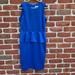 Nine West Dresses | Blue Nine West Cocktail Dress With Ruffles | Color: Blue | Size: 4