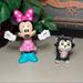 Disney Toys | Disney Bendable Minnie 3”& Mickey Mouse And Friends Figaro Cat 1.5” Mini Figures | Color: Black/Pink | Size: Minnie 3” | Figaro 1.5”