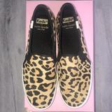 Kate Spade Shoes | Keds X Kate Spade Leopard Print Slip On Sneakers 5.5 M | Color: Black/Tan | Size: 5.5