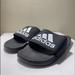 Adidas Shoes | Adidas Adilette Comfort Slide Size 9 | Color: Black/White | Size: 9