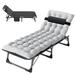 JTANGL 3 Styles, Portable Folding Cot, 5-Position Reclining Folding Chaise, 3 in 1 Folding Sofa Bed in Gray | 14 H x 28 W x 75 D in | Wayfair