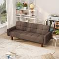 JBRHTWP8MQAPNM4E 75" Wide Sofa Bed Cotton in Brown | 25 H x 75 W x 24 D in | Wayfair XZP26034