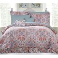 Bungalow Rose Eden_Kathy Ireland 10 Piece Bed In A Bag Set Polyester/Polyfill/Microfiber in Blue/Gray | King Comforter + 2 King Shams | Wayfair