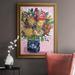Red Barrel Studio® Bouquet In A Vase II Premium Framed Canvas- Ready To Hang Canvas, Solid Wood in Green/Pink | 18 W in | Wayfair